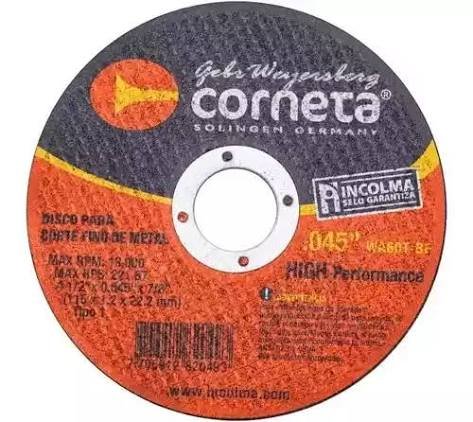DISCO CORTE FINO  METAL CORNETA 41/2
