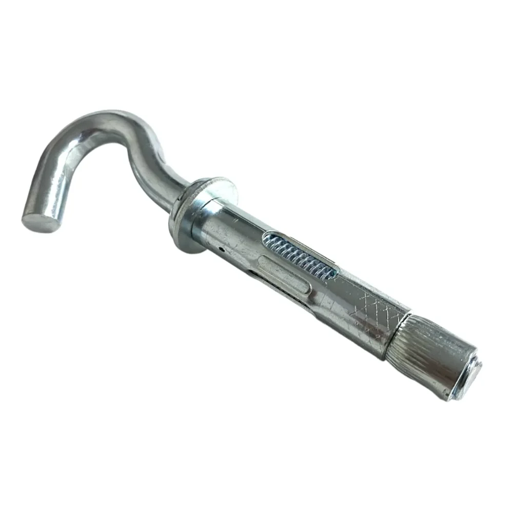 CHAZO METALICO CON GANCHO 1/2 X 2 X 1/2