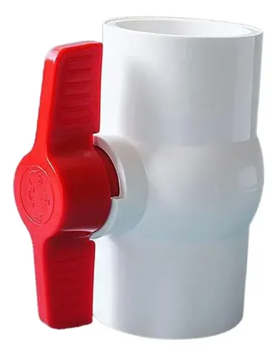 VALVULA BOLA PVC 2" ROJO