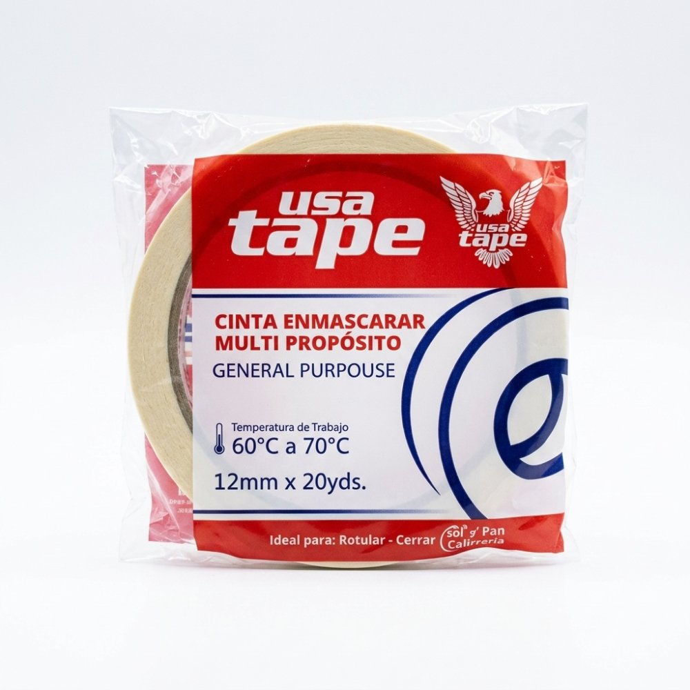 CINTA DE ENMASCARAR 12MM X 20M USA TAPE