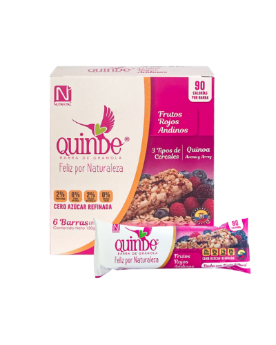 Barra de granola frutilla 25 g Quinde