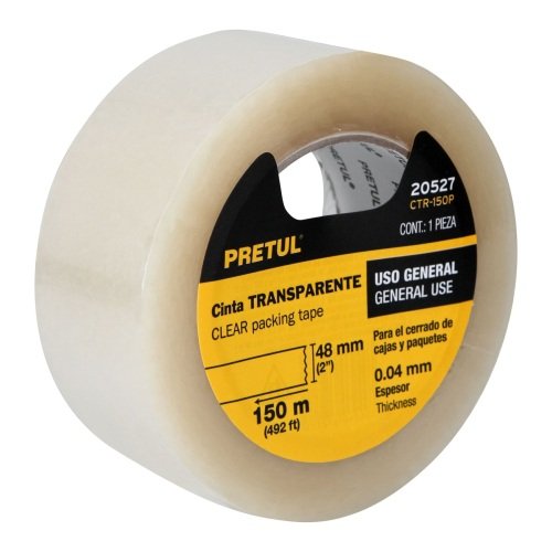 CINTA DE EMPAQUE TRANSPARENTE 48MM X 150M, PRETUL