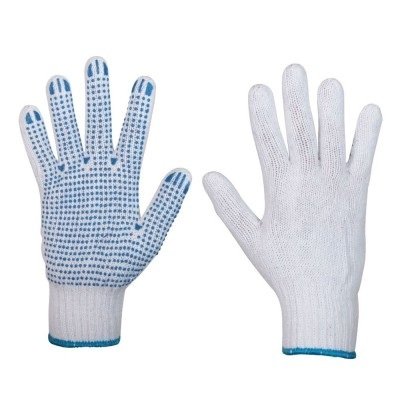 GUANTES DE TELA CON PUNTOS DE PVC EN PALMA