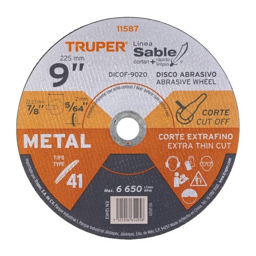 DISCO PARA METAL 9 X 2MM, TRUPER