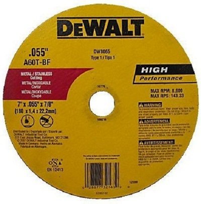 DISCO CORTE DE METAL 7 PULG. DEWALT