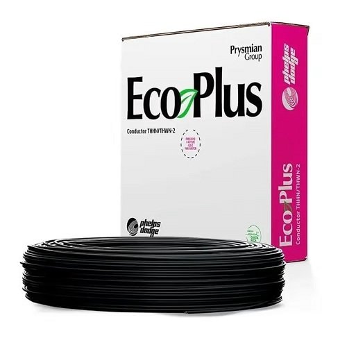 CAJA CABLE THHN 7 HILOS 10, NEGRO, PHELPS DODGE X METRO