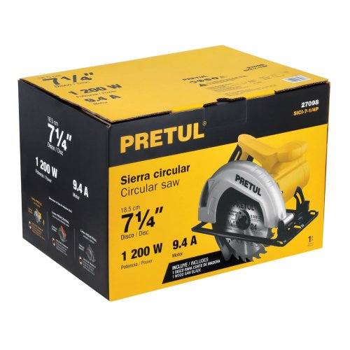 SIERRA CIRCULAR GENERAL 1200W PRETUL