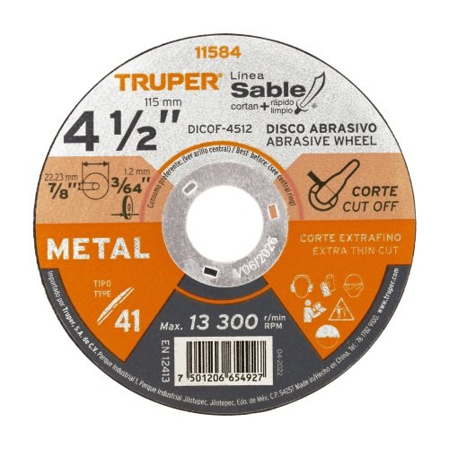 DISCO PARA METAL 4 1/2 TRUPER