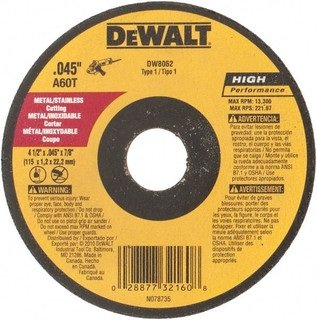 DISCO CORTE DE METAL 4 1/2 DEWALT