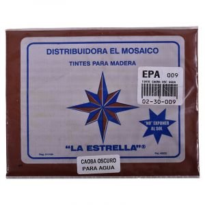 TINTE DE AGUA PARA MADERA, CAOBA OSCURO, LA ESTRELLA