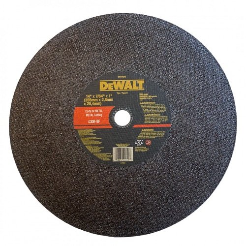 DISCO ABRASIVO PLANO CORTE DE METAL 14 X 7/64 X 1,PARA TRONZADORA, DEWALT