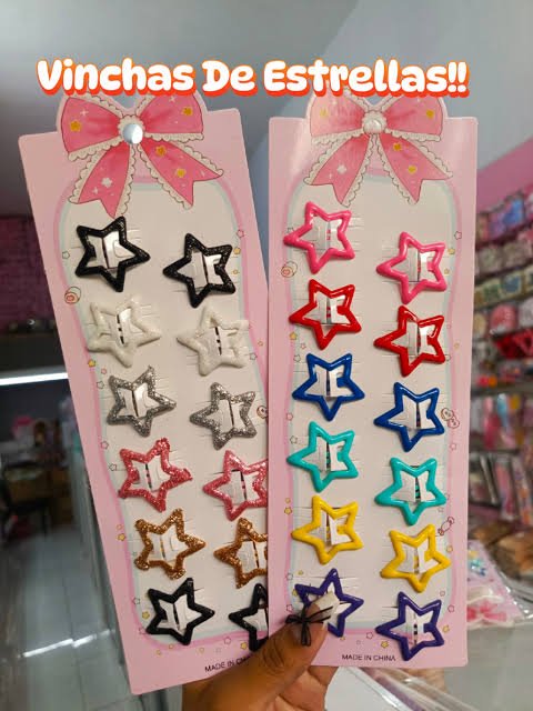VINCHA DE ESTRELLAS CORAZONES Y MARIPOSAS