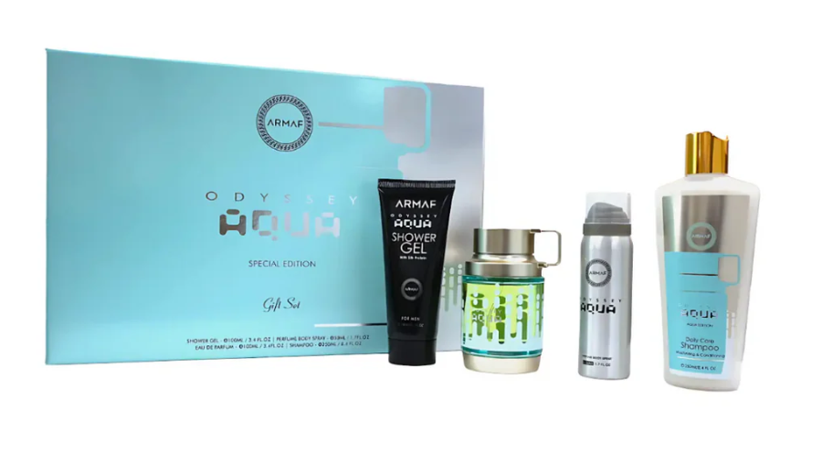 Set Odyssey Aqua 3.4 Oz 4Pc Edp Men
