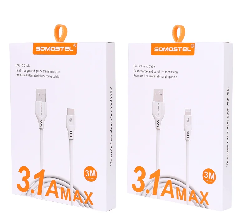 CABLE USB A LIGHTNING 3.1A – 3M SOMOSTEL SMS-BT03