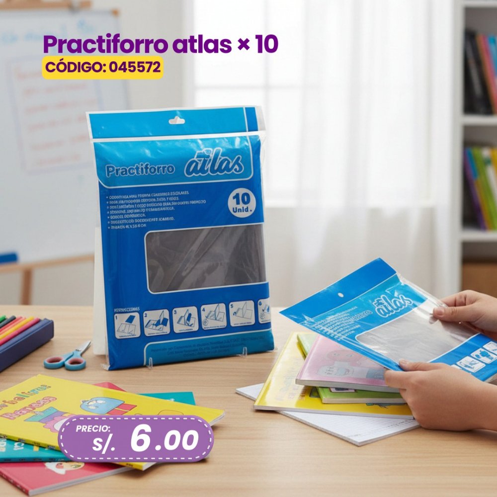 PRACTIFORRO A4 ESCOLAR - ATLAS