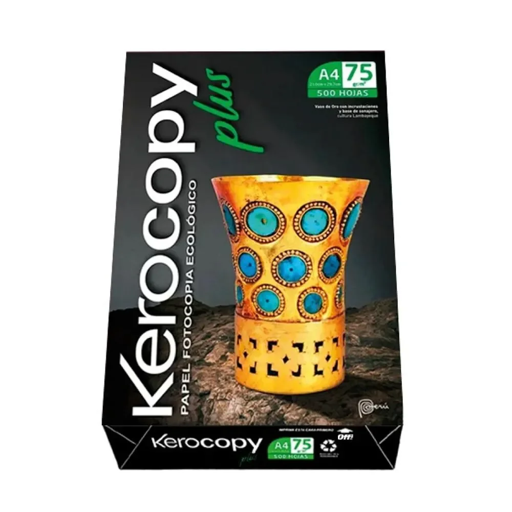 hoja bond KEROCOPY PLUS x 500 unid. X 75 gr.