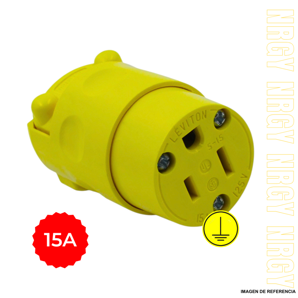 Leviton CLAVIJA hembra 15A polo a tierra