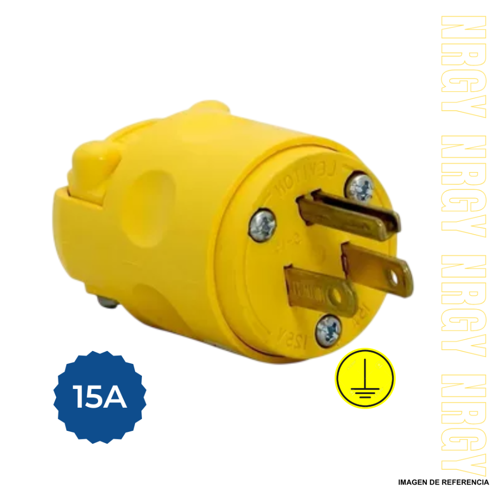 leviton CLAVIJA macho 15A polo a tierra