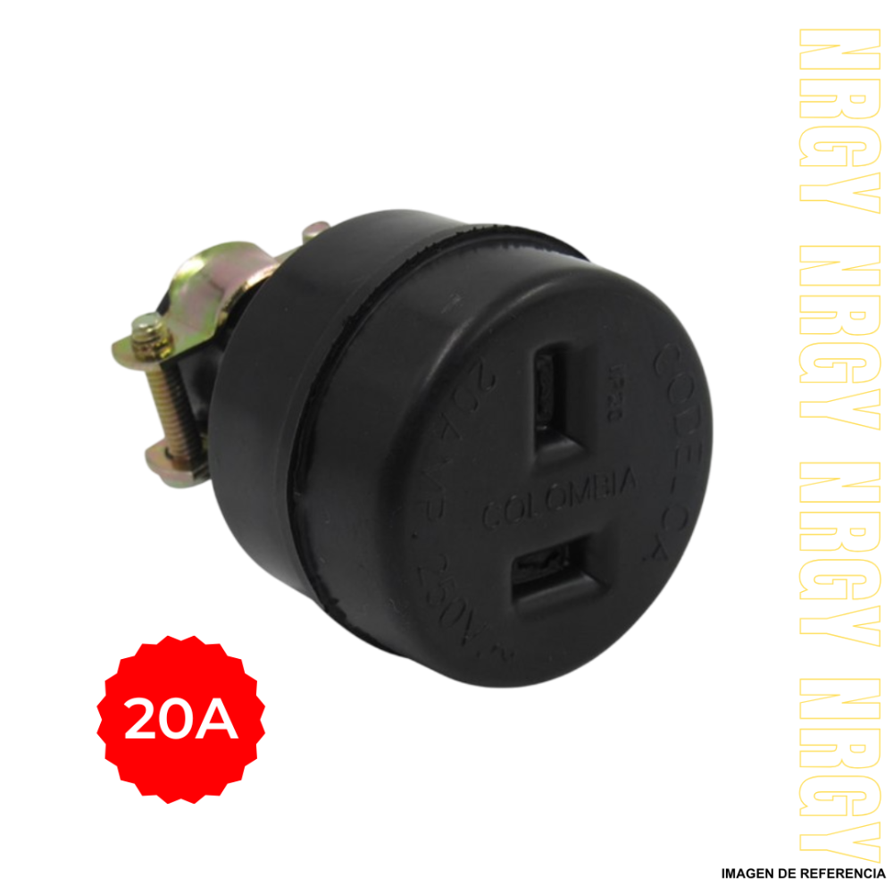 CLAVIJA hembra 20A 2*20 bifasica pata trabada