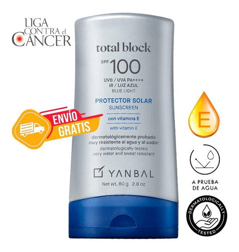 PROTECTOR SOLAR TOTAL BLOCK YANBAL 80 gm