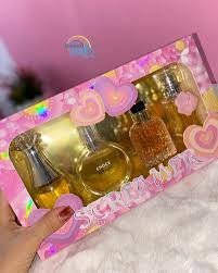 kit por 4 perfume inportado