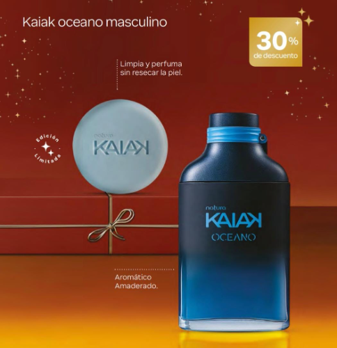 KIT MASCULINO FRAGANCIA KAJAK OCEANO CON JABON CORPORAL