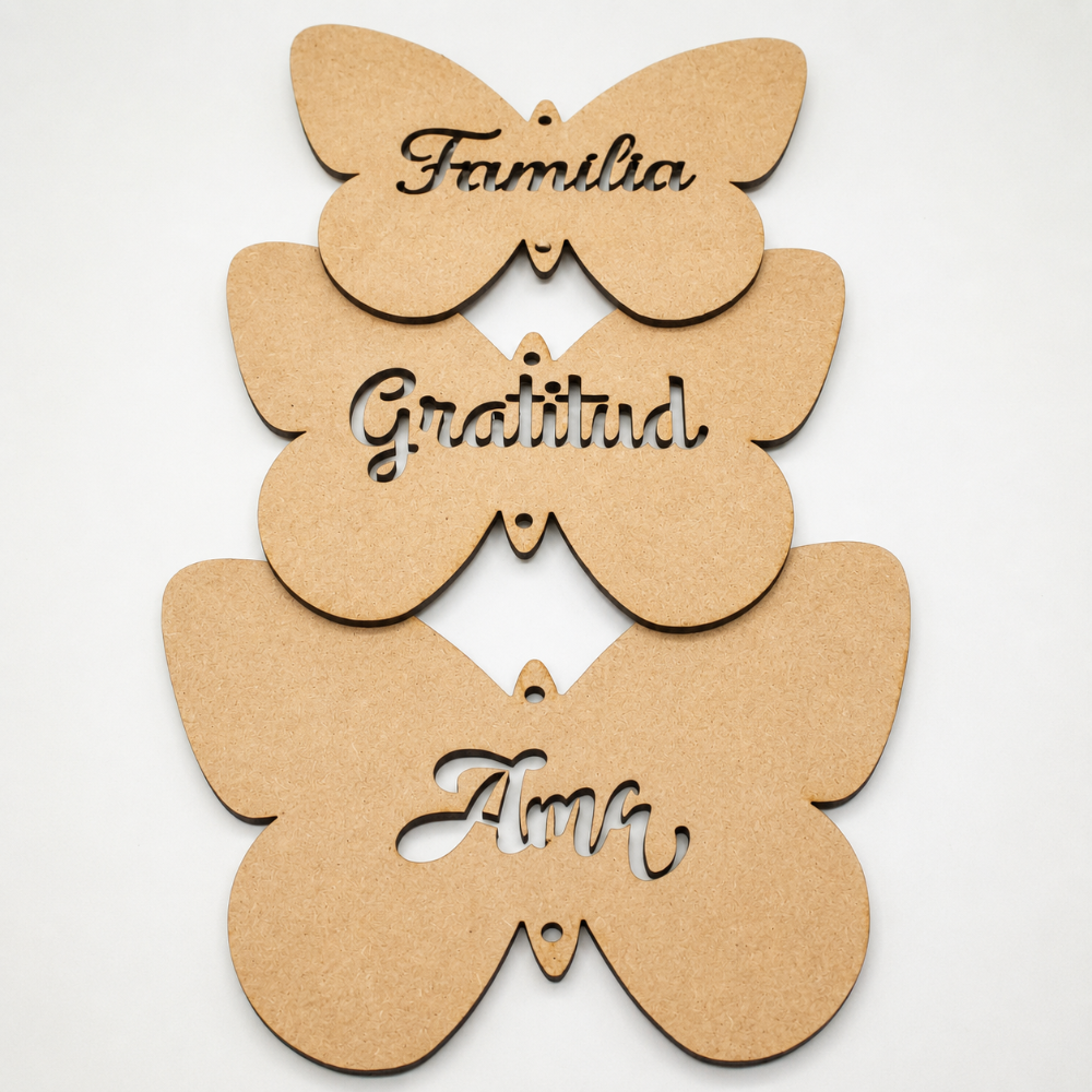 MARIPOSA CON PALABRA 13CM