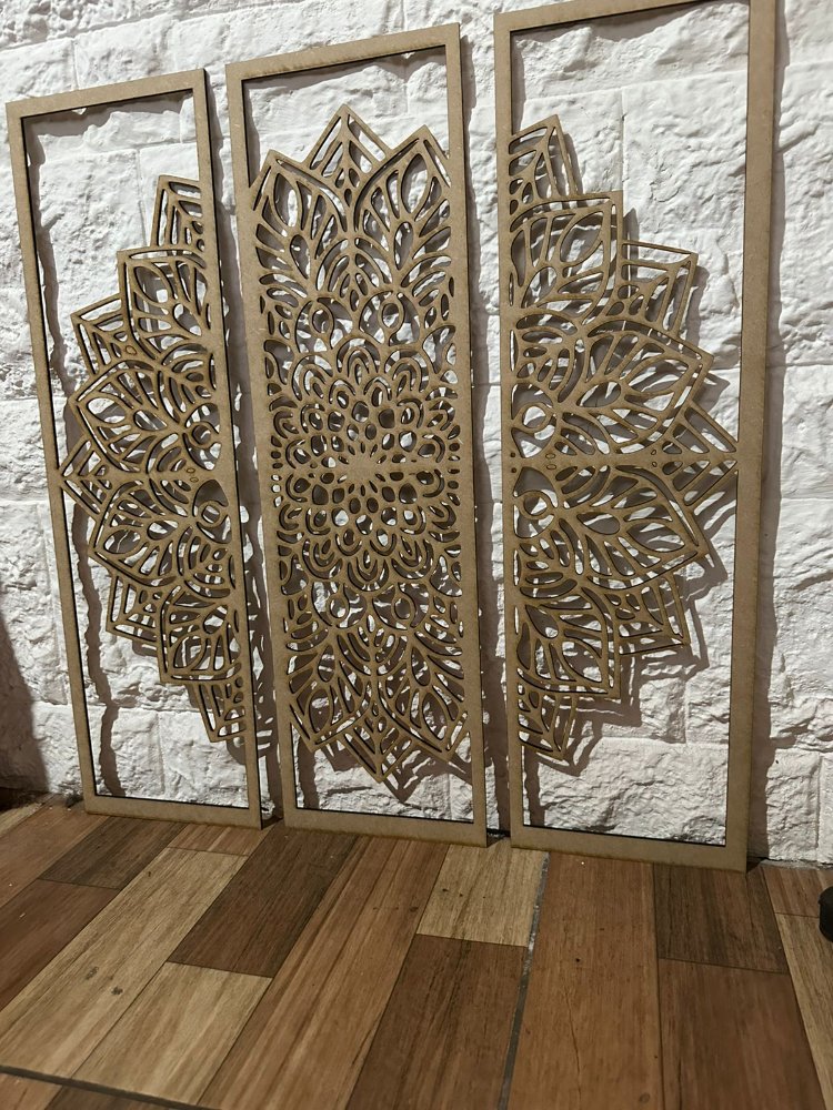 CUADRO MANDALA TRIPTICO 70 X 15