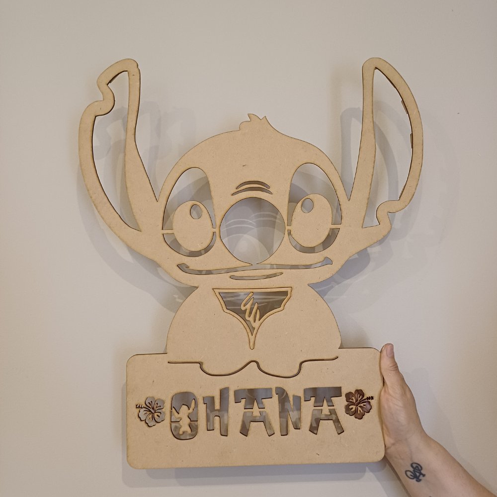 CUADRO STITCH PARA LUZ 50 X 41CM