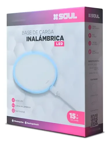BASE CARGA INALAMBRICA 15W SOUL