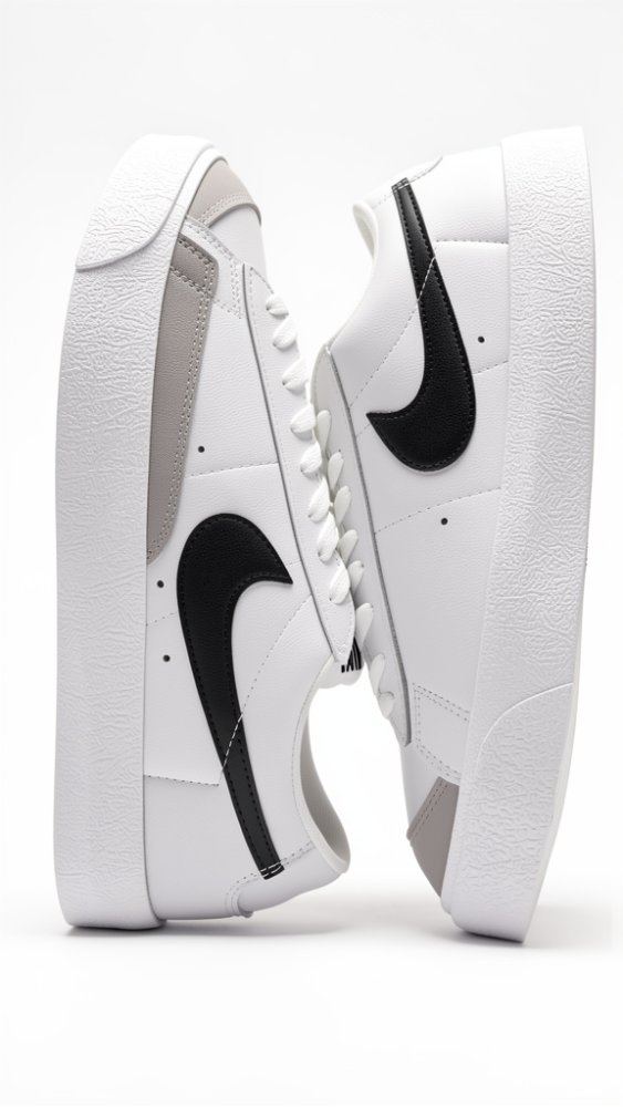 NIKE BZMID LOW BLANCO NEGRO #7