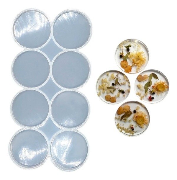 MOLDE 8 CIRCULOS CON PERFORACIÓN DE 5 CM