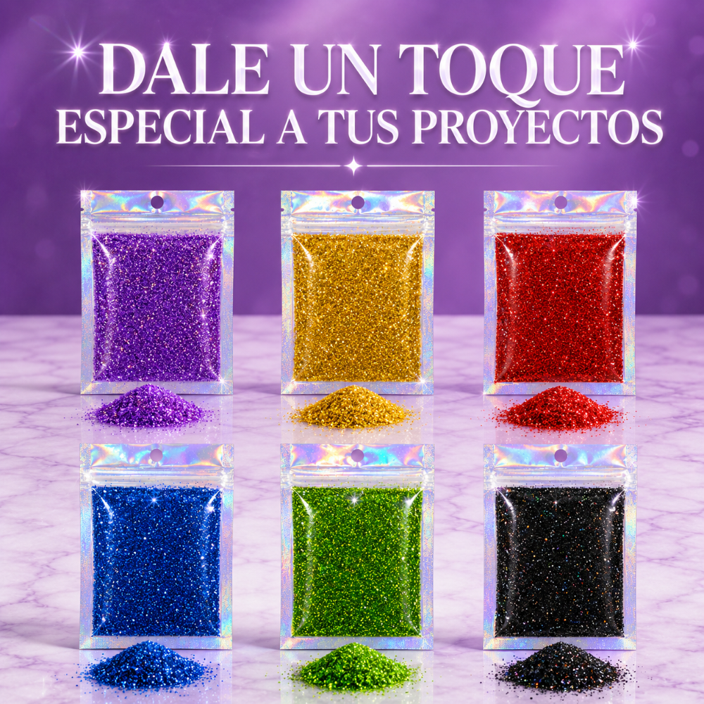 GLITTER (FINO) COMÚN DE 5 GR