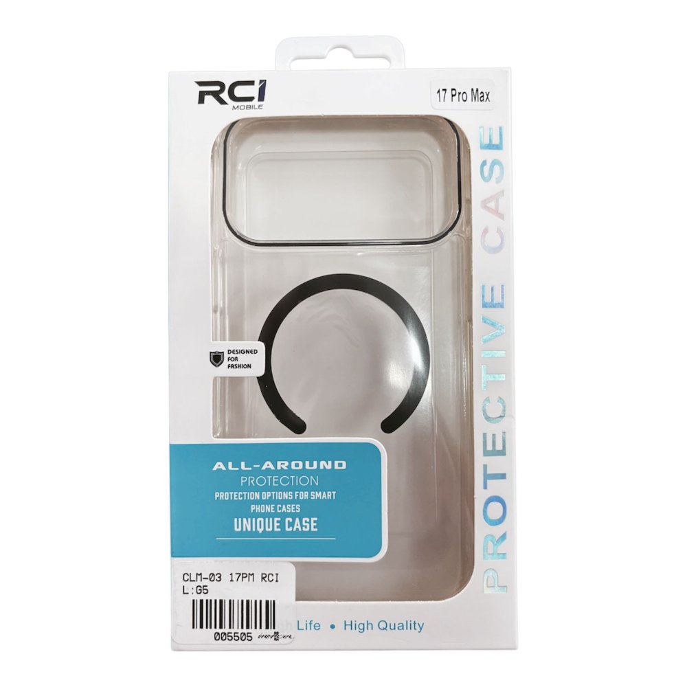 Case iPhone 17 Pro Max, RCI Mobile Transparente