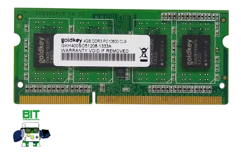 Memoria Ram SO DIMM goldkey 4Gb, DDR3