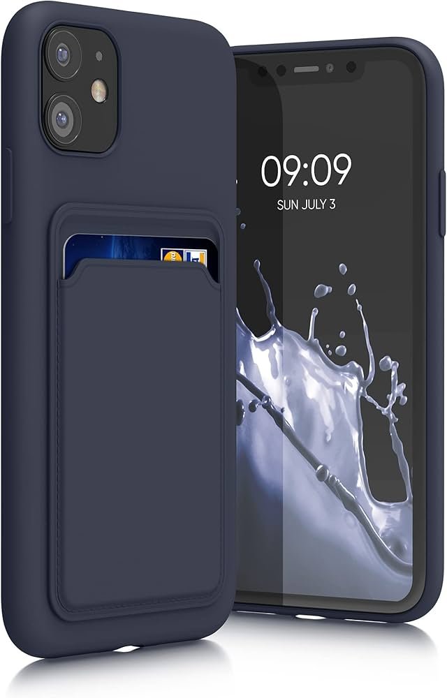 Case iPhone 11, silicone con billetera