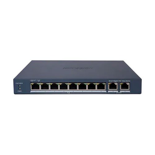 Switch Hikvision 8 Puertos Gigabit POE, 300m 60w