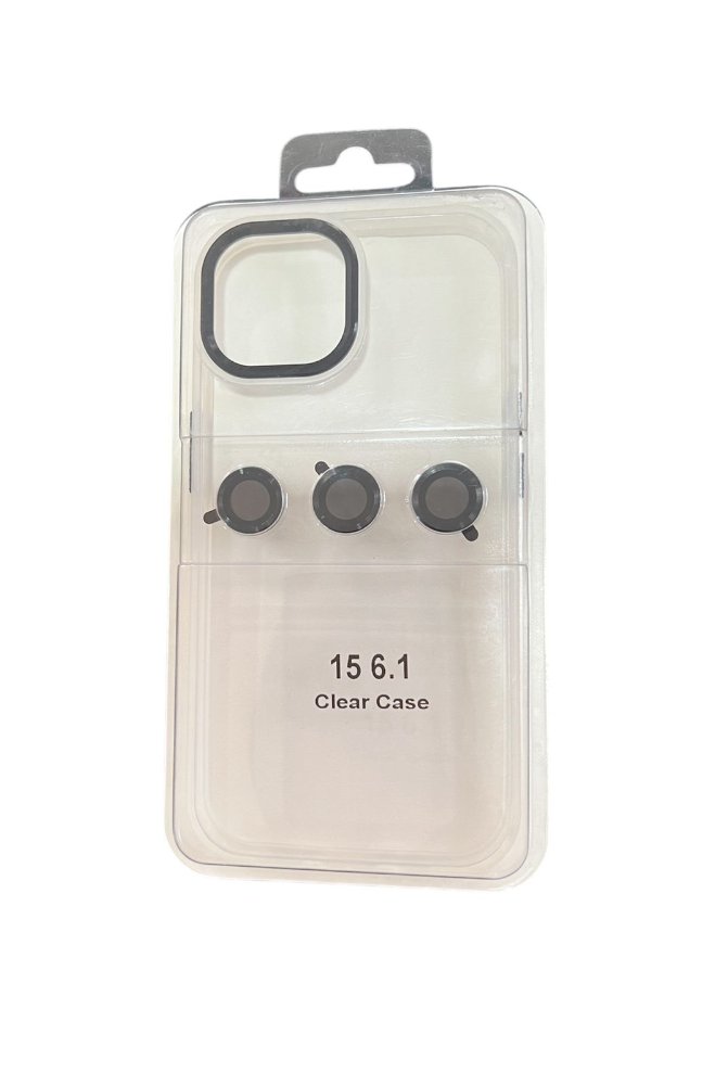 Case iPhone 15 pro, Transparente con Protector de Cámaras.