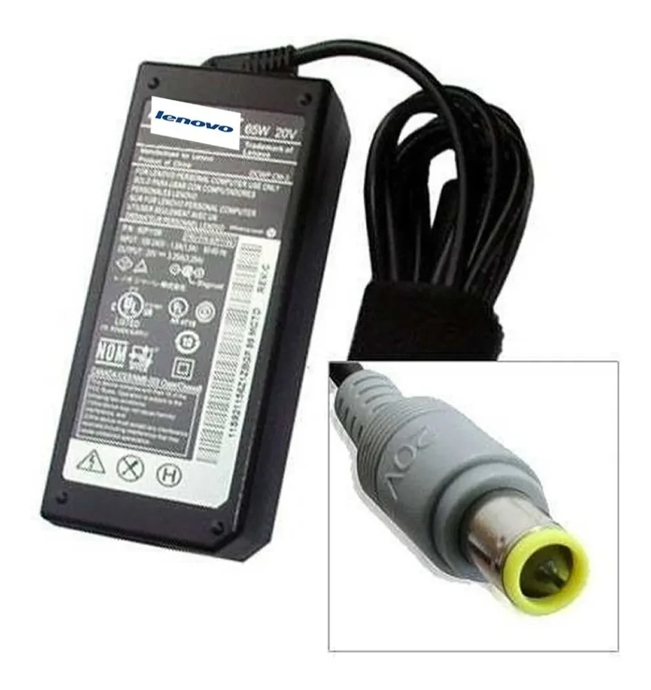Cargador laptop Lenovo, 20V 3.25A AF06, Punta aguja 65W cj