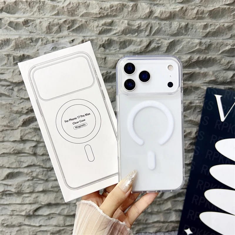 Case iPhone 17 Pro, transparente con MagSafe