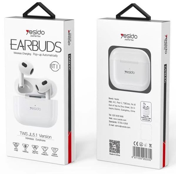 Audifonos Earbuds, BT11 Yesido