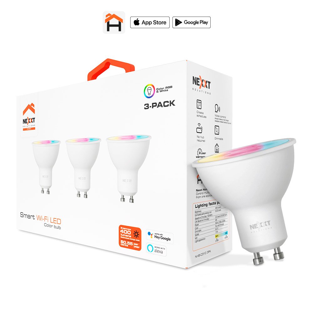 Smart Wi-Fi LED, NEXXT, 3 Pack,110V