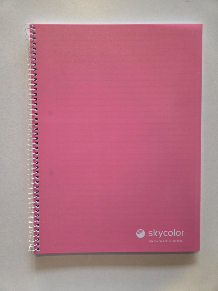 CUADERNO UNIV T/PVC 22x30 80hjs RAY ROSA SKYCOLOR