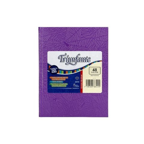 CUADERNO 16X21 RAYADO 48H T/D LILA TRIUNFANTE