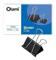 APRIETA PAPEL OLAMI BINDER CLIP 19MM