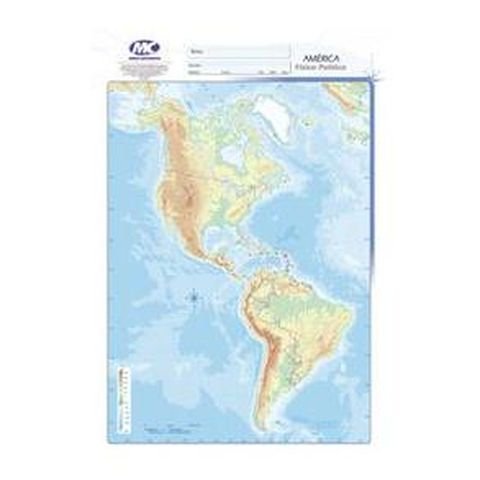 MAPA CROMO FISICO-POLITICO SANTA FE MUNDO CARTOGRAFICO