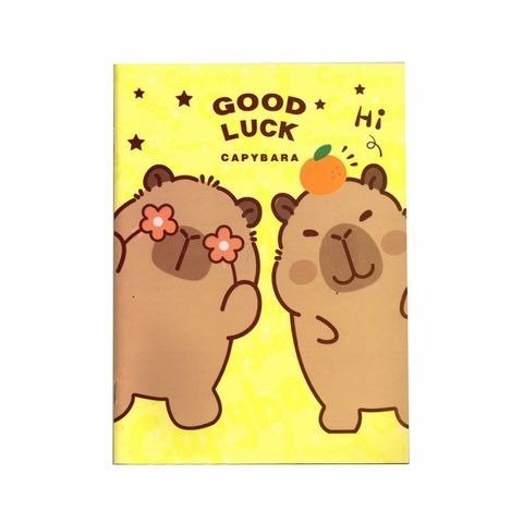 CUADERNO 16X20CM RAYADO 24 HOJAS TAPA FLEXIBLE CAPIBARA
