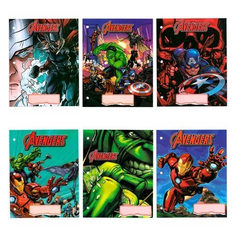 SEPARADOR DE MATERIAS AVENGERS CARTA MODELOS SURTIDOS X6