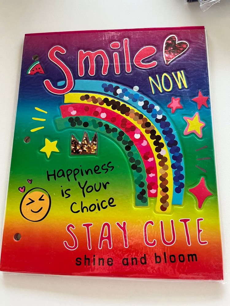 CARPETA N3 DOS TAPAS SMILE RAINBOW