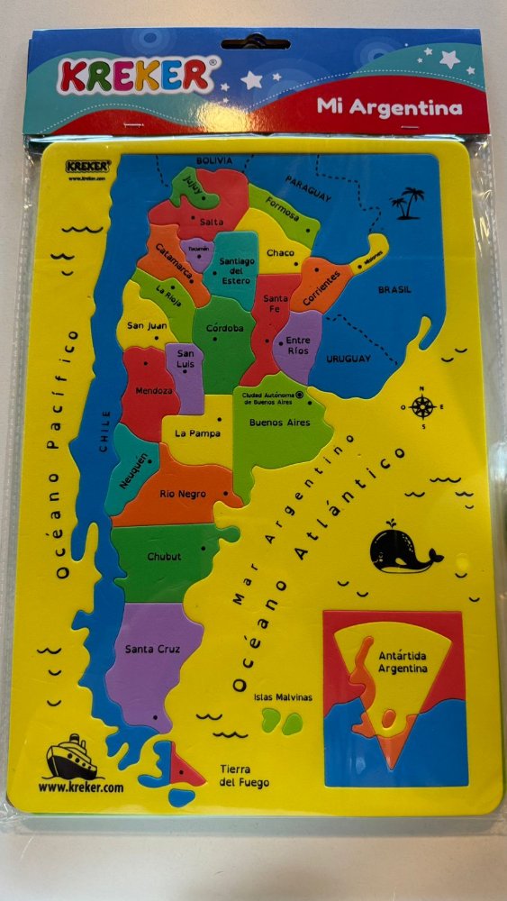MAPA ARGENTINA GOMA EVA - AMARILLO